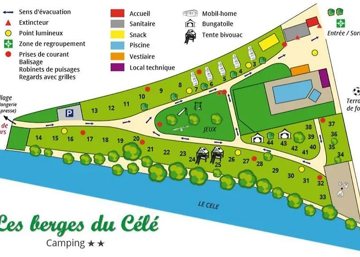 Camping Les Berges Du Cele 2*